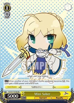 Image of Mini Saber (FZ/SC17-E106 RE) - Fate/Zero Chronicle Set