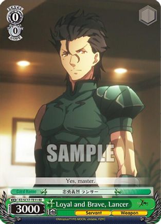 Image of Loyal and Brave, Lancer (TD) (FZ/SC17-TE11 RE) - Fate/Zero Chronicle Set
