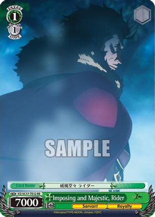 Image of Imposing and Majestic, Rider (TD) (FZ/SC17-TE12 RE) - Fate/Zero Chronicle Set