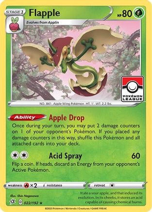 Image of Flapple (League Promo) 022/192  - Reverse Holofoil League & Championship Cards - Promo