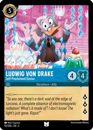 Image of Ludwig Von Drake - Self-Proclaimed Genius (151/204) - Shimmering Skies Cold Foil