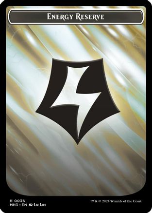 Image of Energy Reserve (Ripple Foil) // Servo Double-Sided Token (MH3-36 // 33) - Modern Horizons 3 Foil