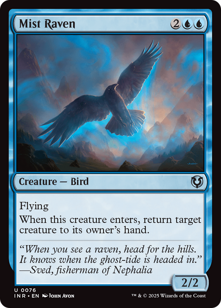 Image of Mist Raven (INR-076) - Innistrad Remastered Foil