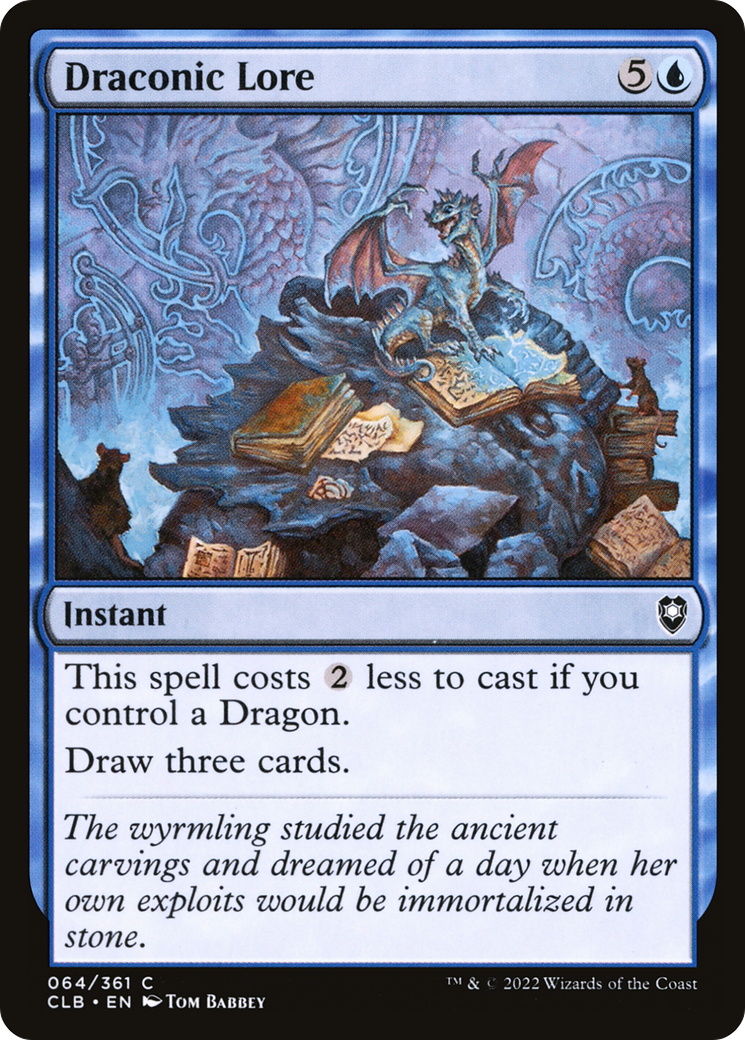 Image of Draconic Lore (CLB-064) - Commander Legends: Battle for Baldur's Gate Foil