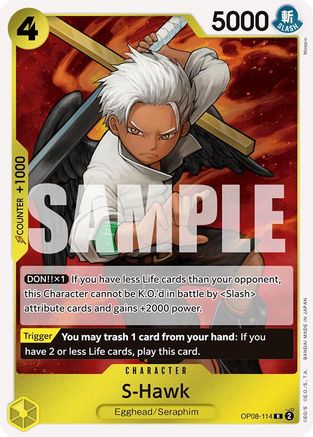 Image of S-Hawk (OP08-114) - Two Legends Foil