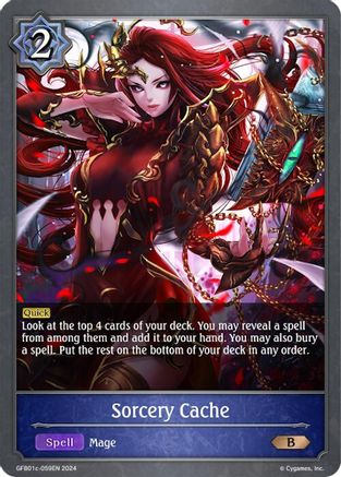 Image of Sorcery Cache (GFB01c-059EN) - GFB01 Guide to Glory