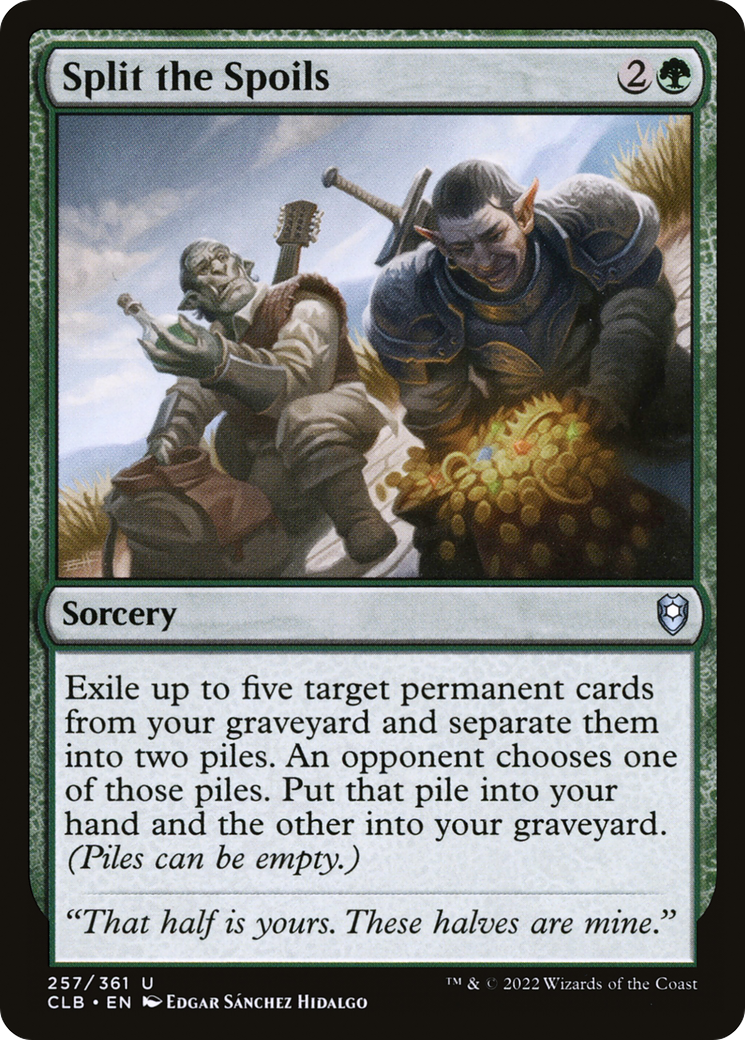 Image of Split the Spoils (CLB-257) - Commander Legends: Battle for Baldur's Gate