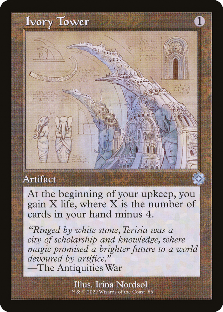 Image of Ivory Tower (Schematic) (BRR-086) - The Brothers' War Retro Artifacts