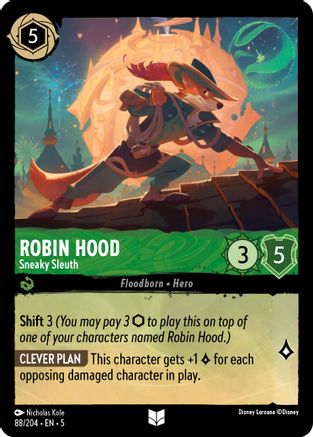 Image of Robin Hood - Sneaky Sleuth (88/204) - Shimmering Skies Cold Foil