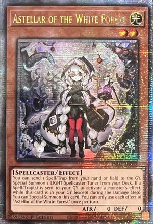 Image of Astellar of the White Forest (Quarter Century Secret Rare) (INFO-EN013) - The Infinite Forbidden 1st Edition