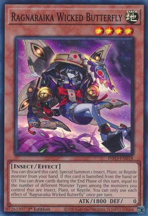 Image of Ragnaraika Wicked Butterfly (INFO-EN018) - The Infinite Forbidden 1st Edition