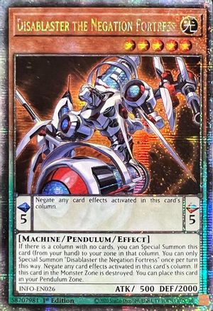 Image of Disablaster the Negation Fortress (Quarter Century Secret Rare) (INFO-EN026) - The Infinite Forbidden 1st Edition
