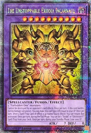 Image of The Unstoppable Exodia Incarnate (Quarter Century Secret Rare) (INFO-EN033) - The Infinite Forbidden 1st Edition