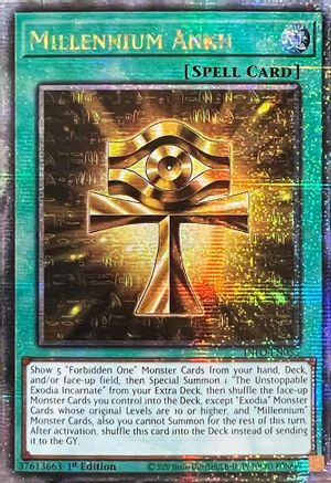 Image of Millennium Ankh (Quarter Century Secret Rare) (INFO-EN053) - The Infinite Forbidden 1st Edition