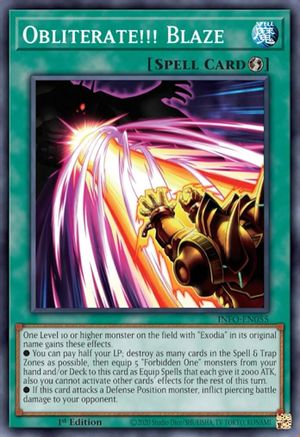 Image of Obliterate!!! Blaze (INFO-EN055) - The Infinite Forbidden 1st Edition