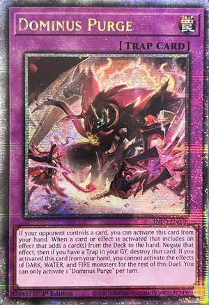 Image of Dominus Purge (Quarter Century Secret Rare) (INFO-EN078) - The Infinite Forbidden 1st Edition
