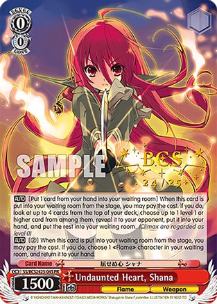 Image of Undaunted Heart, Shana (PR) (SS/BCS2425-04 PR PR) - Shakugan no Shana Premium Booster