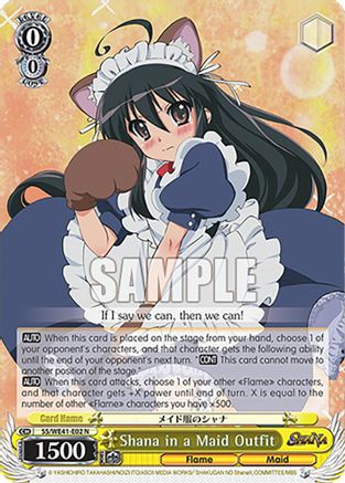 Image of Shana in a Maid Outfit (SS/WE41-E02 N) - Shakugan no Shana Premium Booster