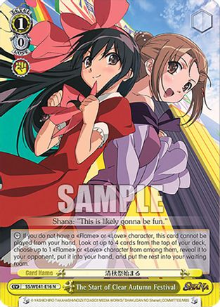 Image of The Start of Clear Autumn Festival (SS/WE41-E16 N) - Shakugan no Shana Premium Booster