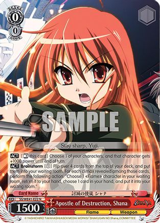 Image of Apostle of Destruction, Shana (SS/WE41-E22 N) - Shakugan no Shana Premium Booster