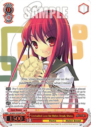 Image of Unrivalled Love for Melon Bread, Shana (SHP) (SS/WE41-E23SHP SHP) - Shakugan no Shana Premium Booster
