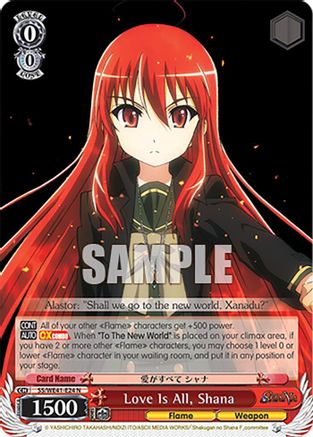 Image of Love Is All, Shana (SS/WE41-E24 N) - Shakugan no Shana Premium Booster