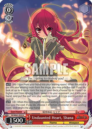 Image of Undaunted Heart, Shana (SS/WE41-E25 N) - Shakugan no Shana Premium Booster