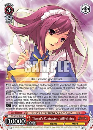 Image of Tiamat's Contractor, Wilhelmina (SS/WE41-E40 N) - Shakugan no Shana Premium Booster
