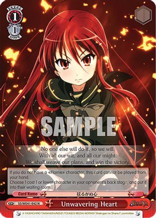 Image of Unwavering Heart (SS/WE41-E42 N) - Shakugan no Shana Premium Booster