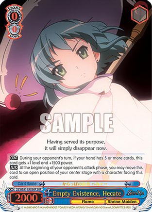 Image of Empty Existence, Hecate (SHP) (SS/WE41-E49SHP SHP) - Shakugan no Shana Premium Booster