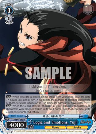 Image of Logic and Emotions, Yuji (SS/WE41-E52 N) - Shakugan no Shana Premium Booster