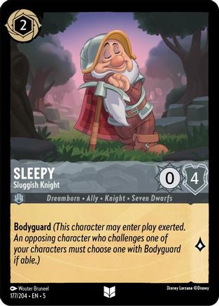 Image of Sleepy - Sluggish Knight (177/204) - Shimmering Skies Cold Foil