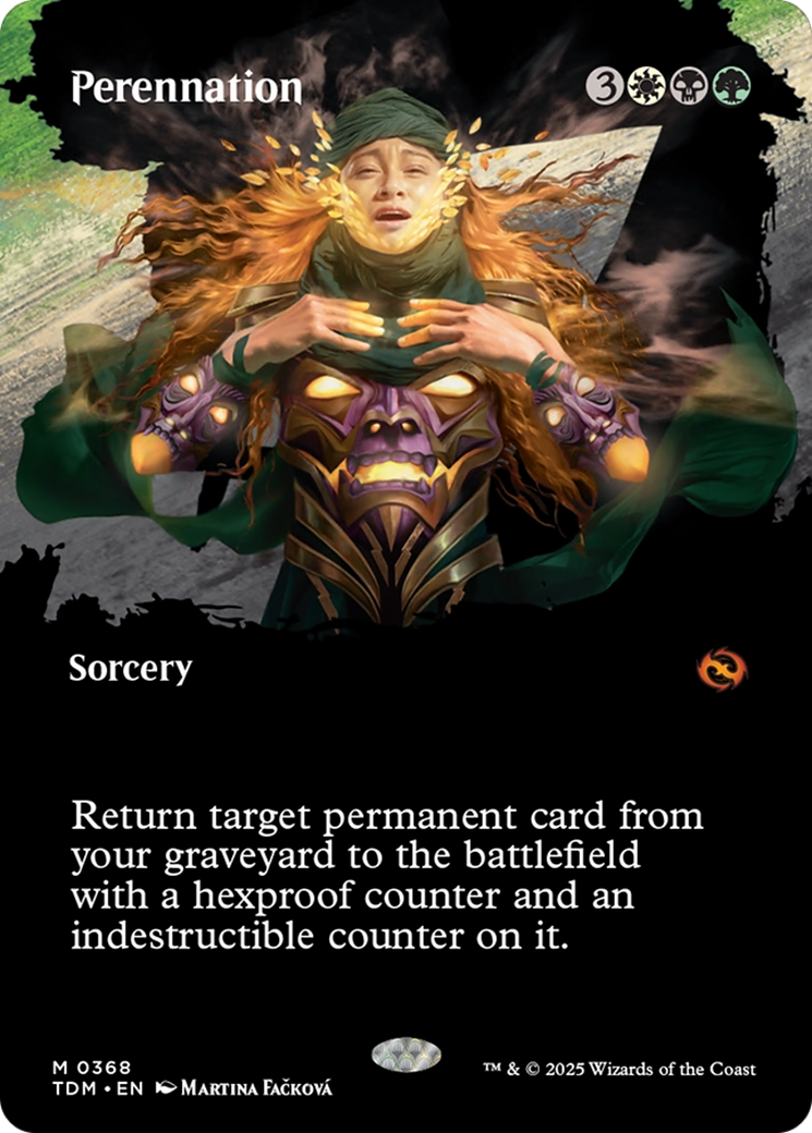 Image of Perennation (Borderless) (TDM-368) - Tarkir: Dragonstorm: (Showcase) (Borderless) Foil