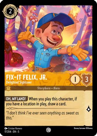 Image of Fix-It Felix, Jr. - Delighted Sightseer (17/204) - Shimmering Skies