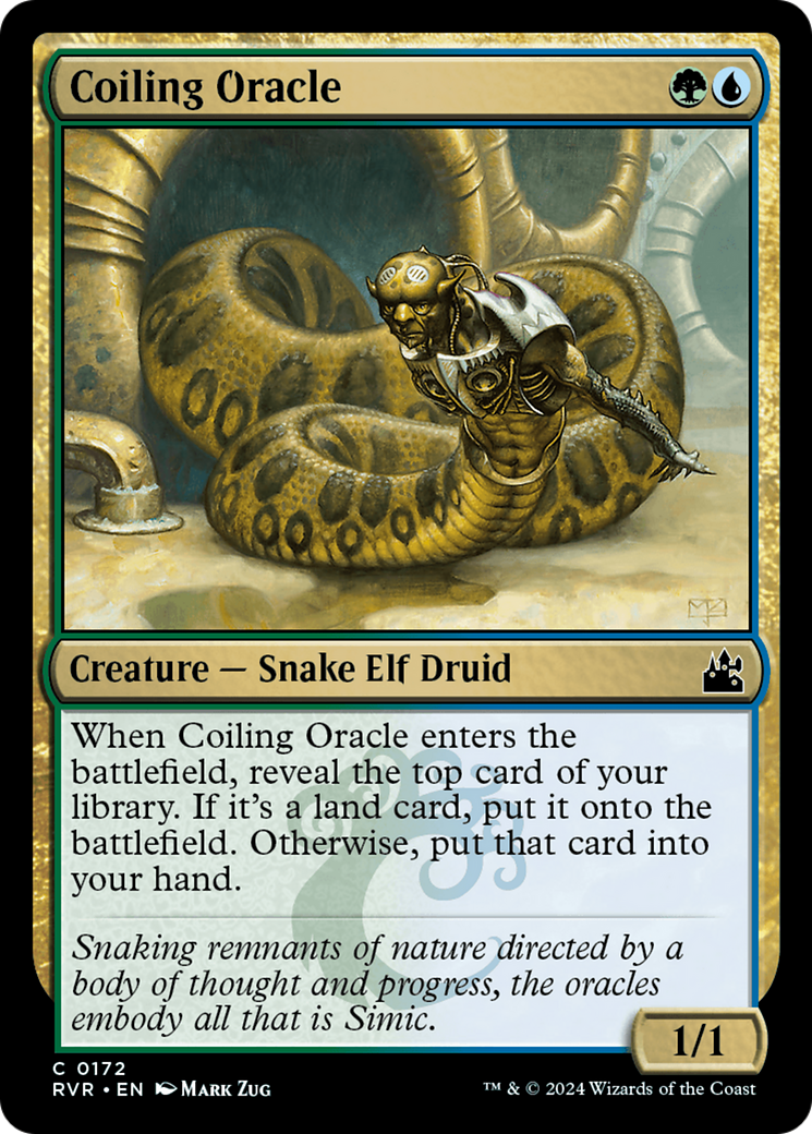 Image of Coiling Oracle (RVR-172) - Ravnica Remastered Foil