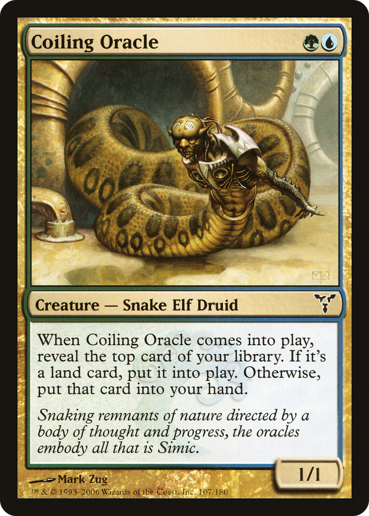 Image of Coiling Oracle (DIS-107) - Dissension Foil