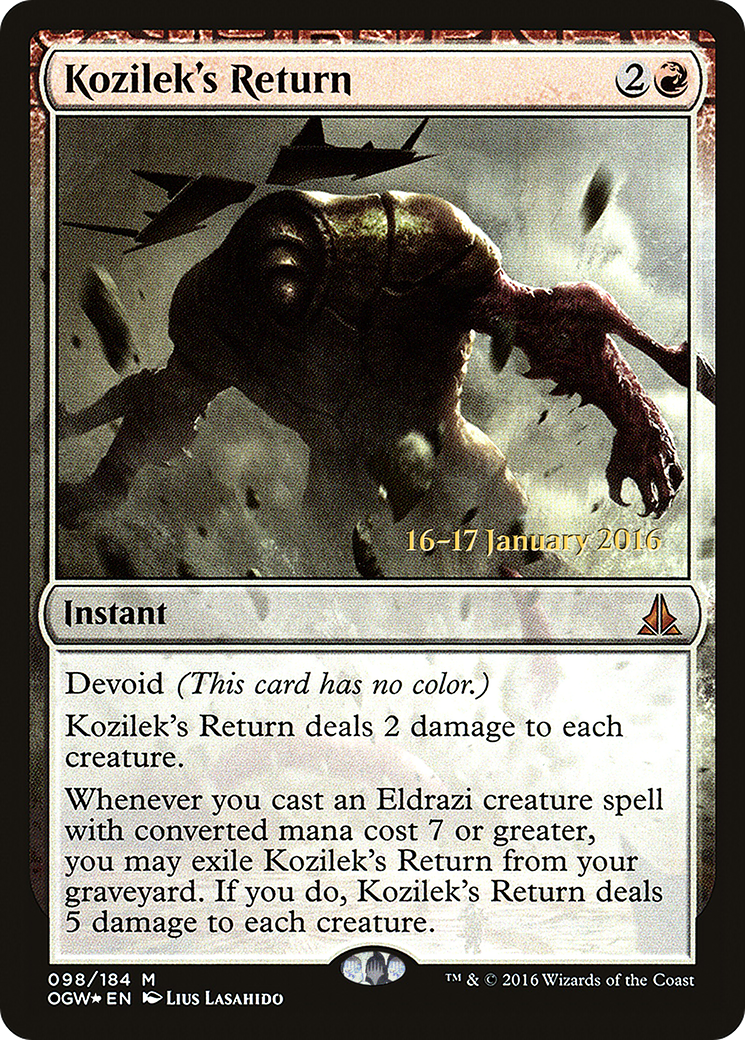 Image of Kozilek's Return (PRE-098) - Oath of the Gatewatch Promos: (devoid) Foil