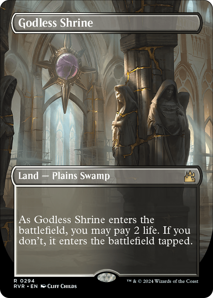 Image of Godless Shrine (Borderless) (RVR-294) - Ravnica Remastered (Borderless)