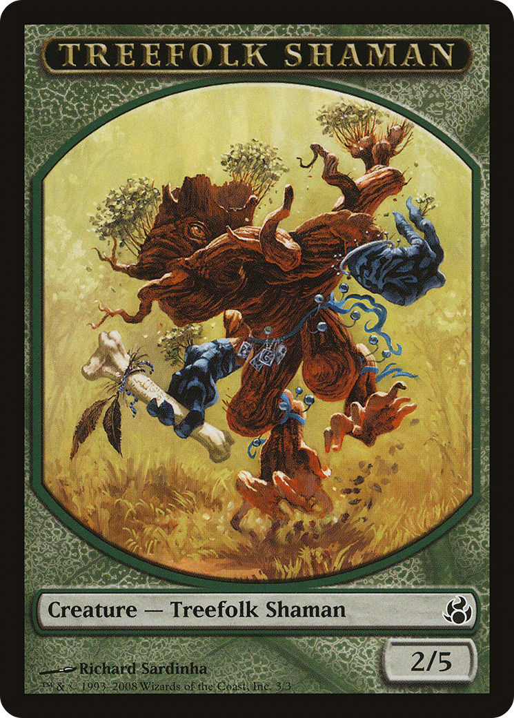 Image of Treefolk Shaman Token (MOR-003) - Morningtide Tokens