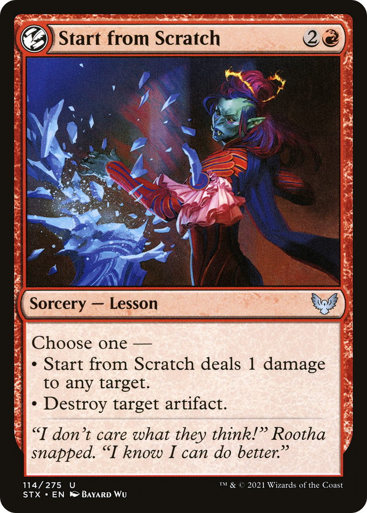 Image of Start from Scratch (STX-114) - Strixhaven: School of Mages: (lesson) Foil