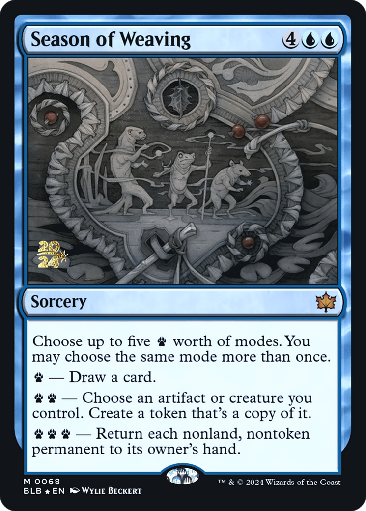 Image of Season of Weaving (PRE-068) - Bloomburrow Promos Foil