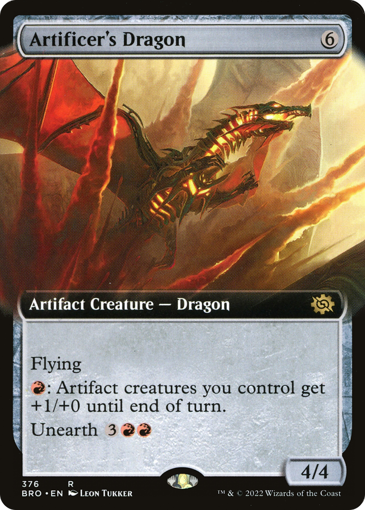 Image of Artificer's Dragon (Extended Art) (BRO-376) - The Brothers' War: (Extended Art)