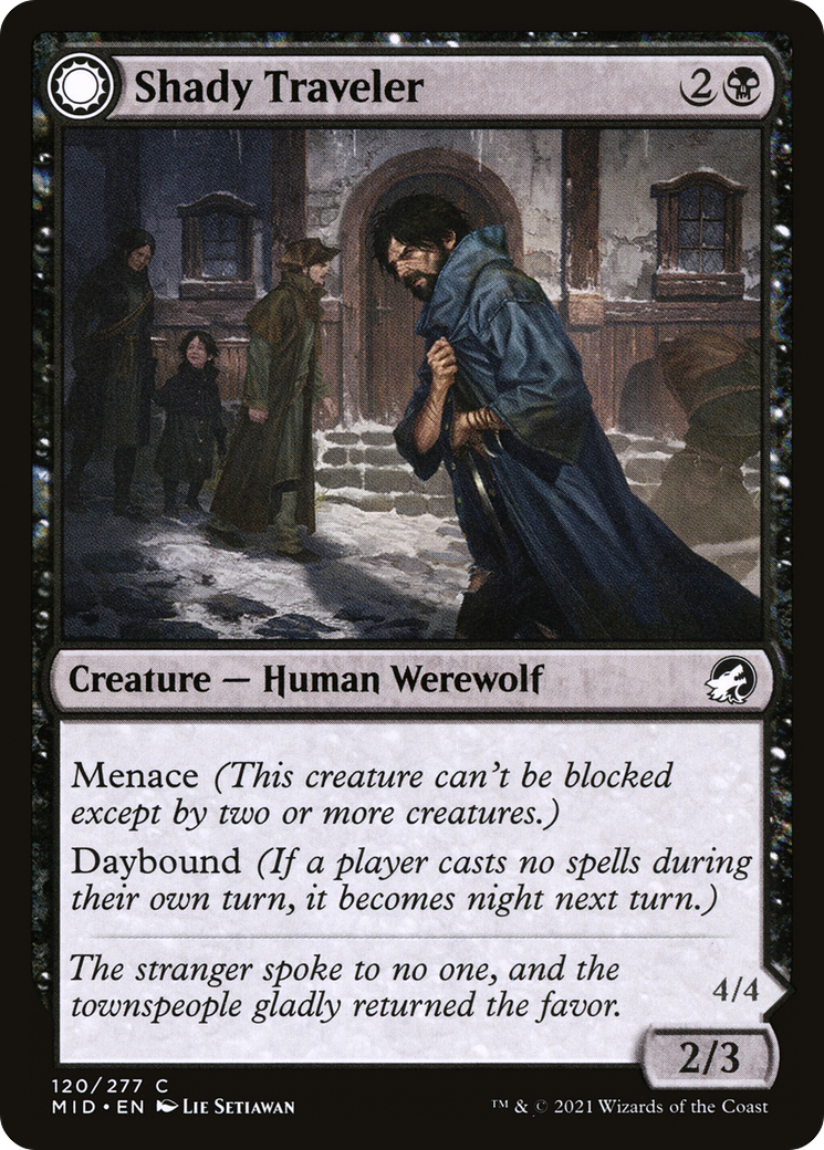 Image of Shady Traveler (MID-120) - Innistrad: Midnight Hunt: (Double Faced Transform) Foil
