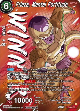 Image of Frieza, Mental Fortitude (Zenkai Series Tournament Pack Vol.8) (Winner) (P-603) - Tournament Promotion Cards Foil