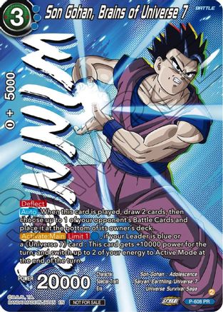 Image of Son Gohan, Brains of Universe 7 (Zenkai Series Tournament Pack Vol.8) (Winner) (P-608) - Tournament Promotion Cards Foil