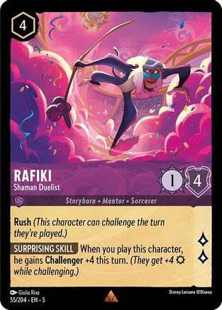 Image of Rafiki - Shaman Duelist (55/204) - Shimmering Skies Cold Foil