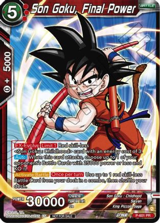 Image of Son Goku, Final Power (Zenkai Series Tournament Pack Vol.8) (P-601) - Tournament Promotion Cards