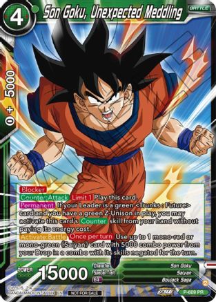 Image of Son Goku, Unexpected Meddling (Zenkai Series Tournament Pack Vol.8) (P-609) - Tournament Promotion Cards