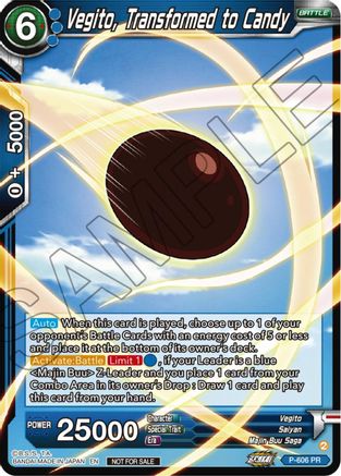 Image of Vegito, Transformed to Candy (Zenkai Series Tournament Pack Vol.8) (P-606) - Tournament Promotion Cards