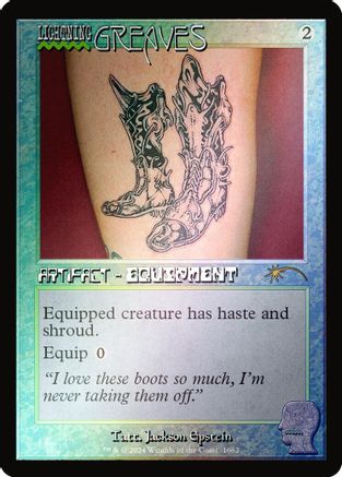 Image of Lightning Greaves (1662) (Rainbow Foil) (SLD-1662) - Secret Lair Drop Series Foil